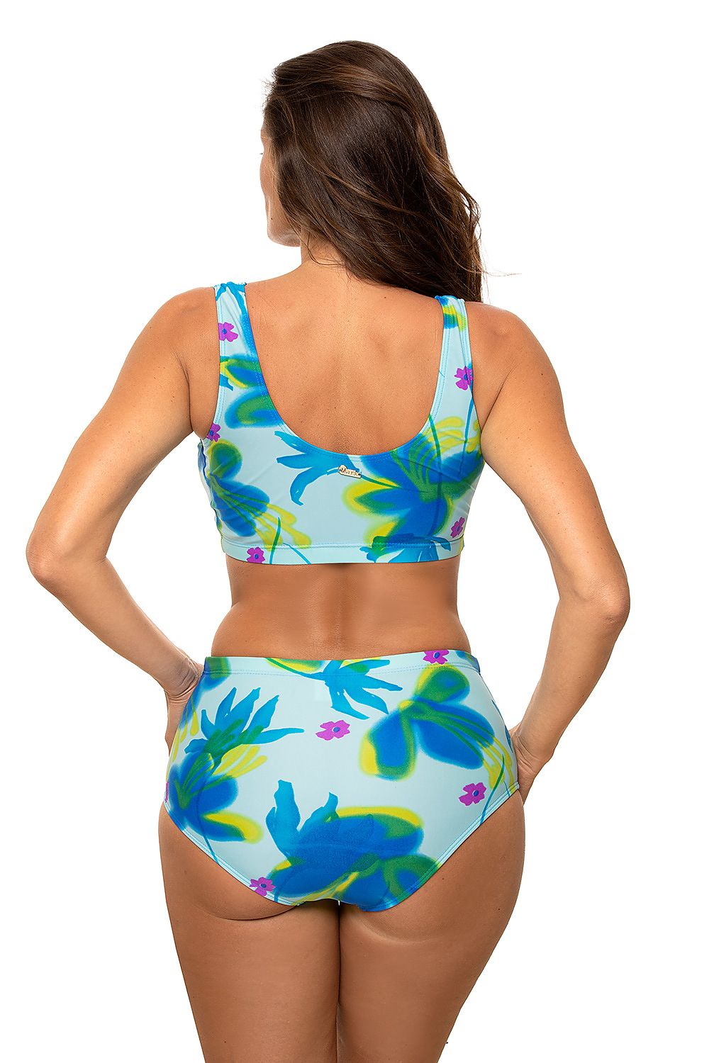multicolor mini swimsuit two piece detail view