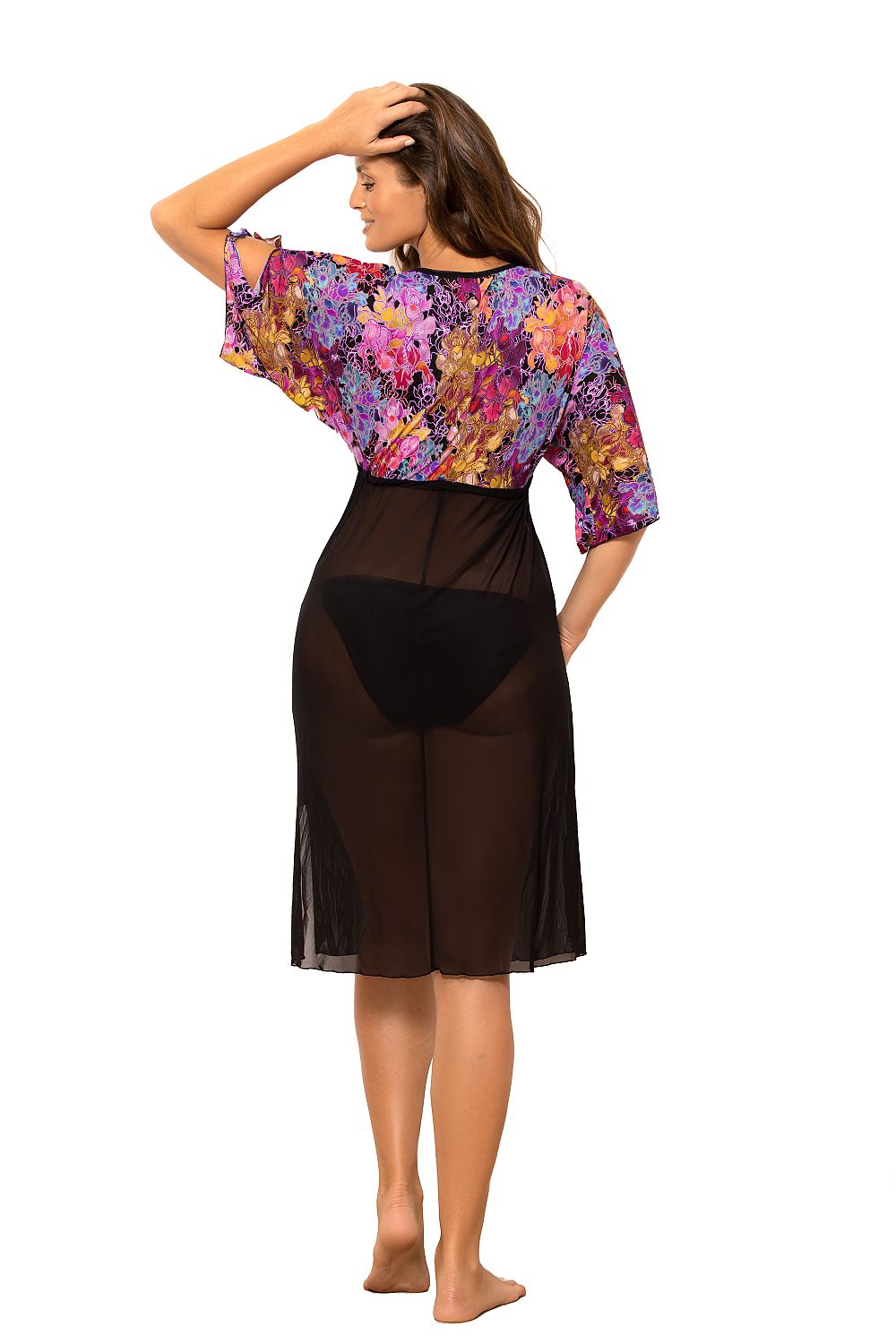 black beach dress detail view