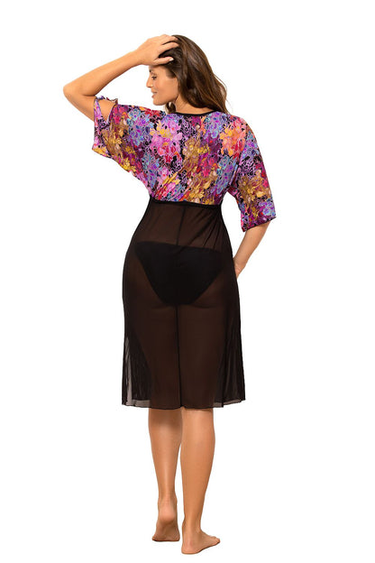 black beach dress detail view