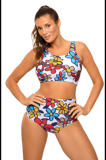 multicolor mini swimsuit two piece view 25