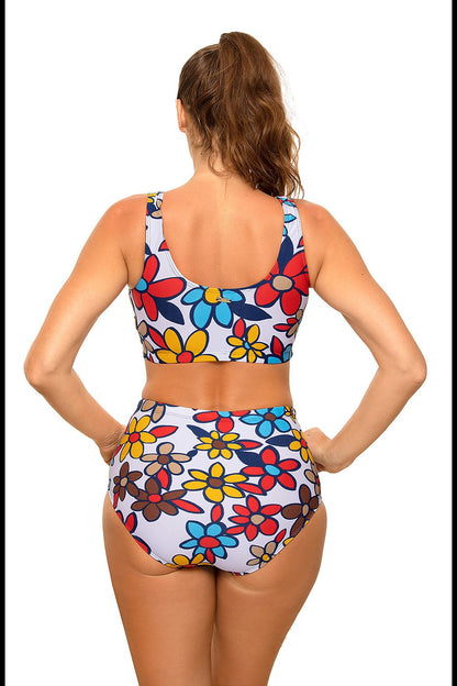 multicolor mini swimsuit two piece view 26