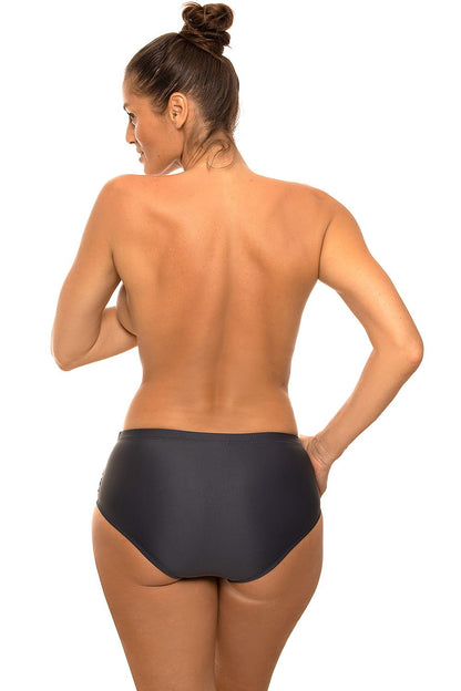 black swimming panties back view
