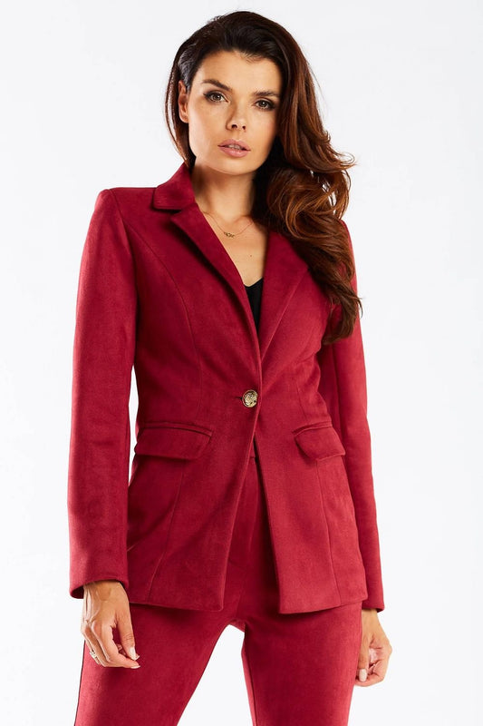 red jacket front view