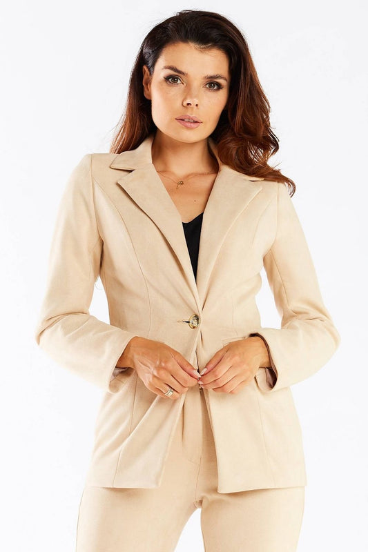 beige jacket front view