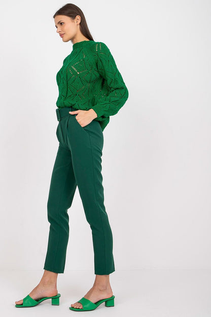belted green belted women trousers alternate angle