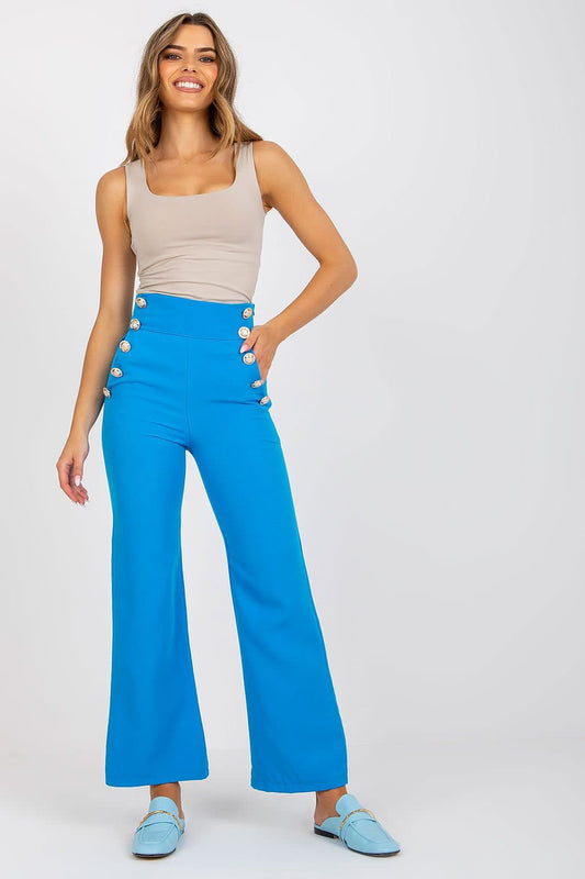 blue women trousers front view