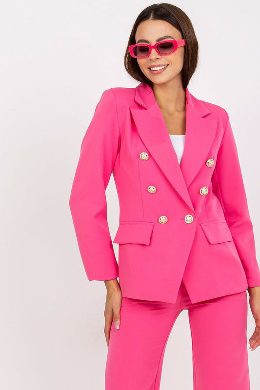 pink jacket front view