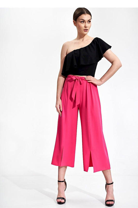pink women trousers front view