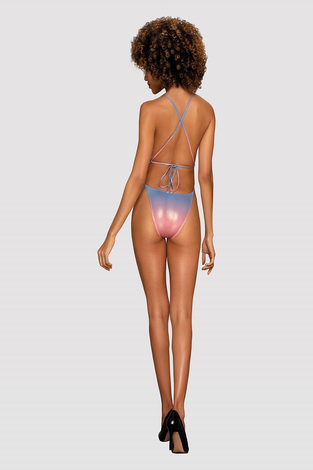 multicolor swimsuit one piece alternate angle