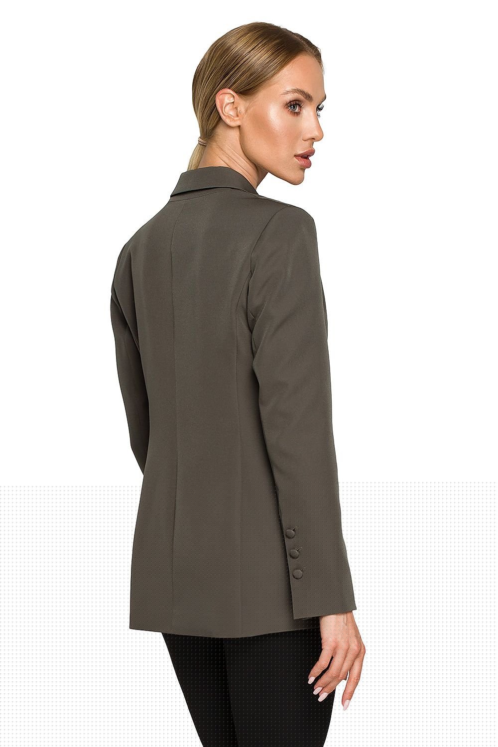mini vivid green women's mini jacket - elegant & versatile european craftsmanship detail view