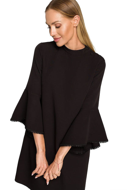 green ruffle day dress view 7