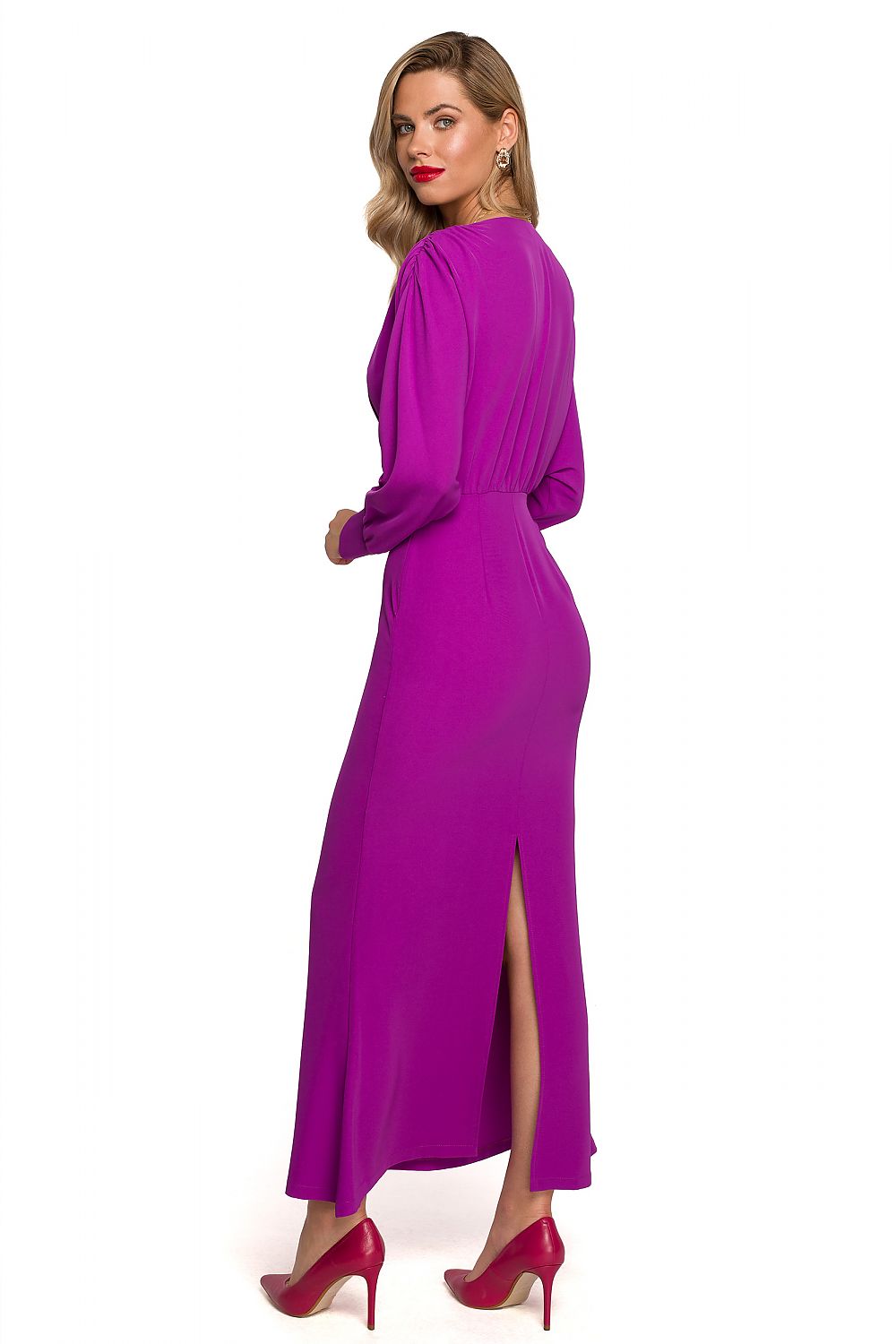 violet maxi cocktail dress alternate angle