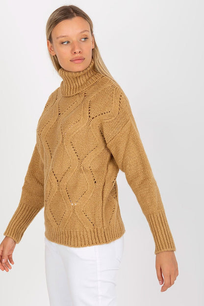 brown long sleeve turtleneck turtleneck alternate angle