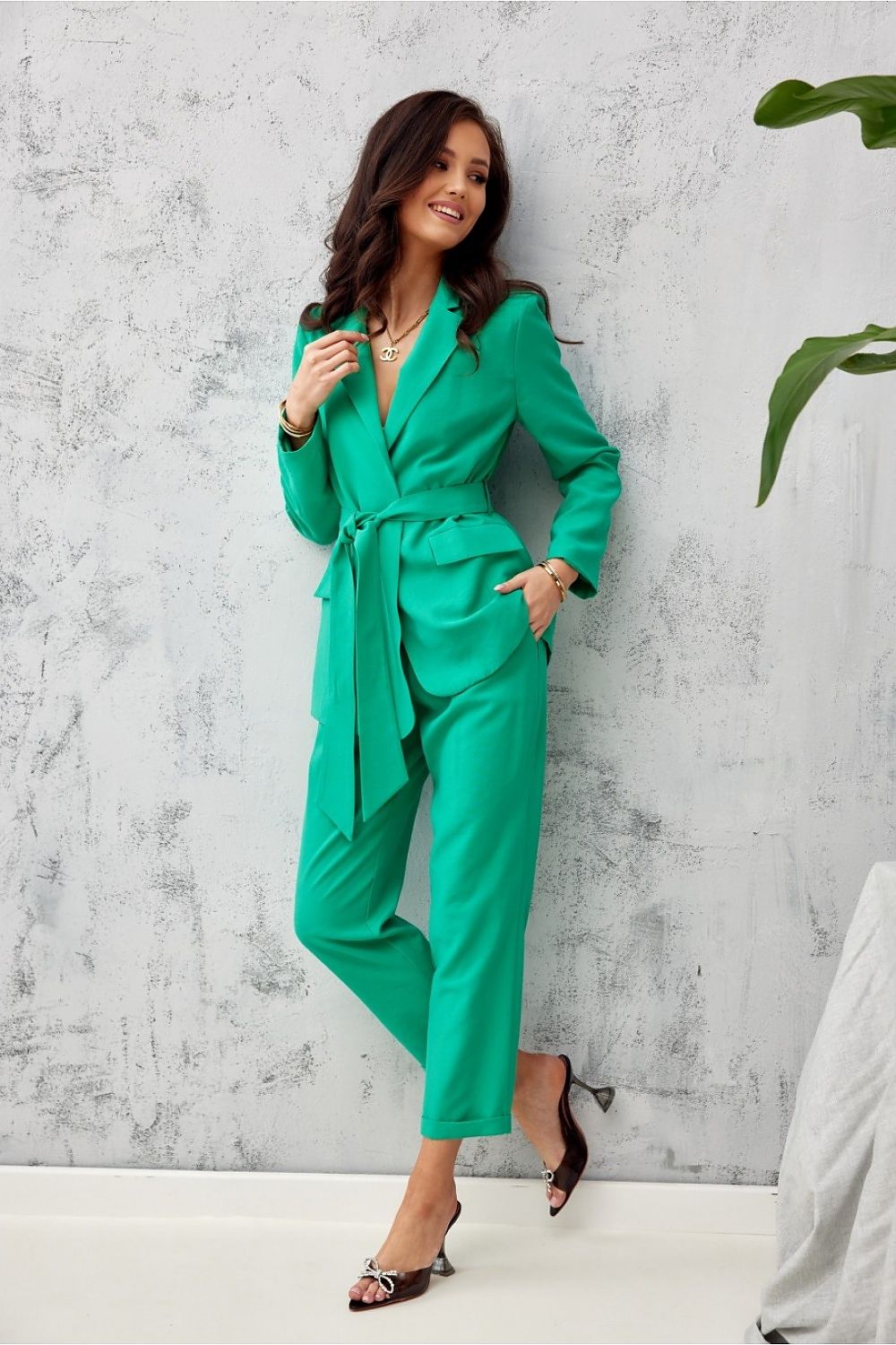 green women trousers alternate angle
