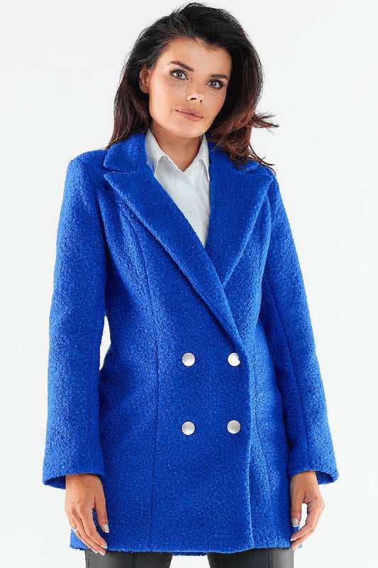 blue coat front view