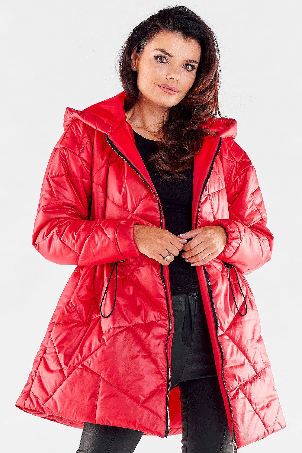 red jacket front view