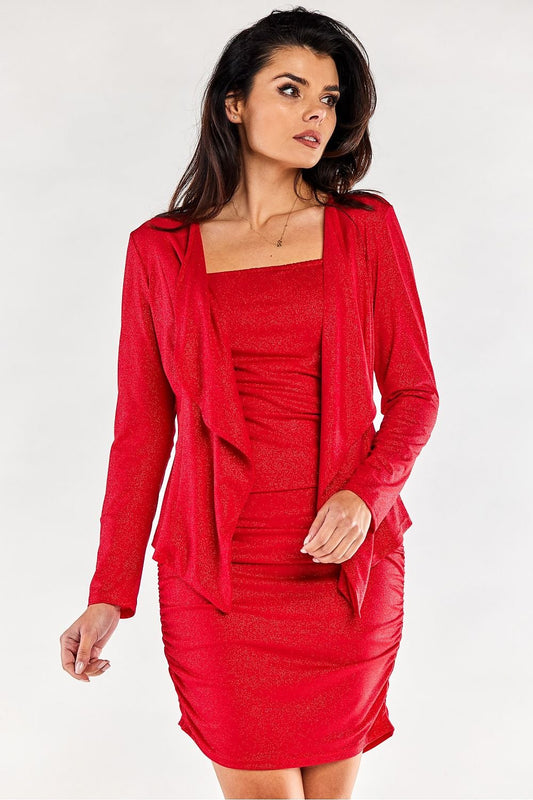 red jacket front view