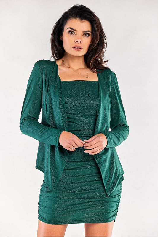 green jacket front view