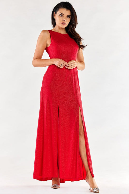 red long dress front view