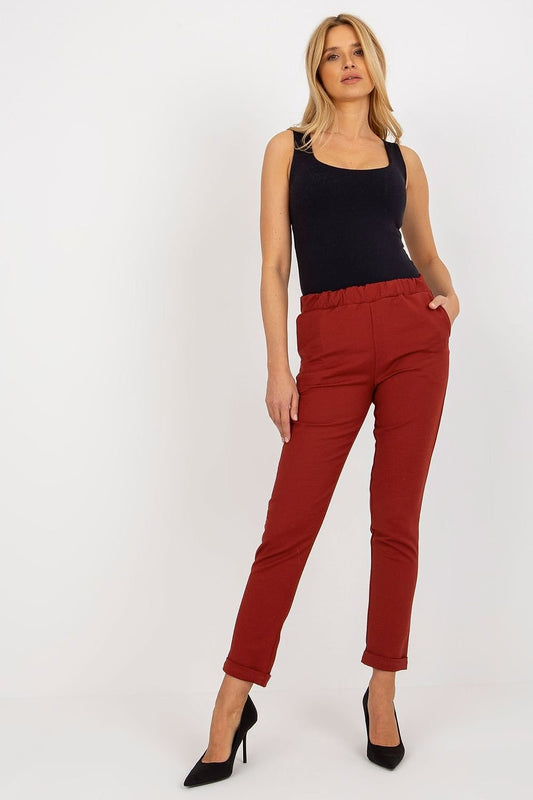 red women trousers front view