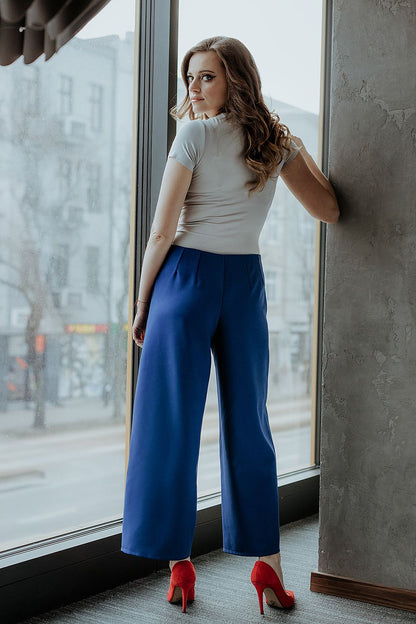 navy blue women trousers alternate angle