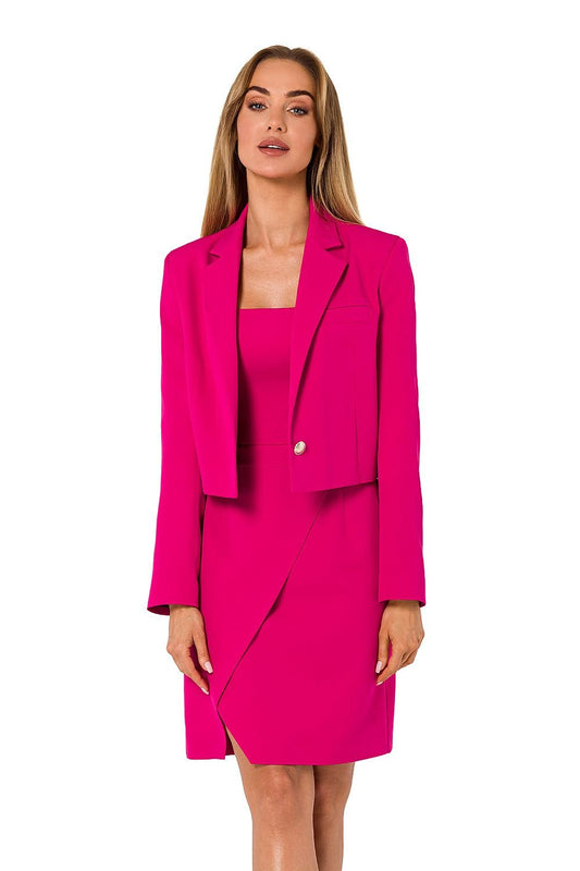 long sleeve pink long sleeve jacket front view