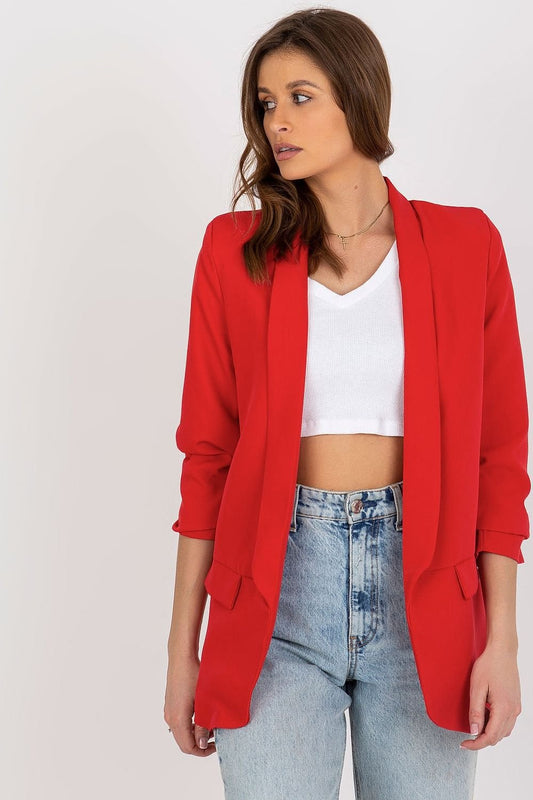 red jacket front view