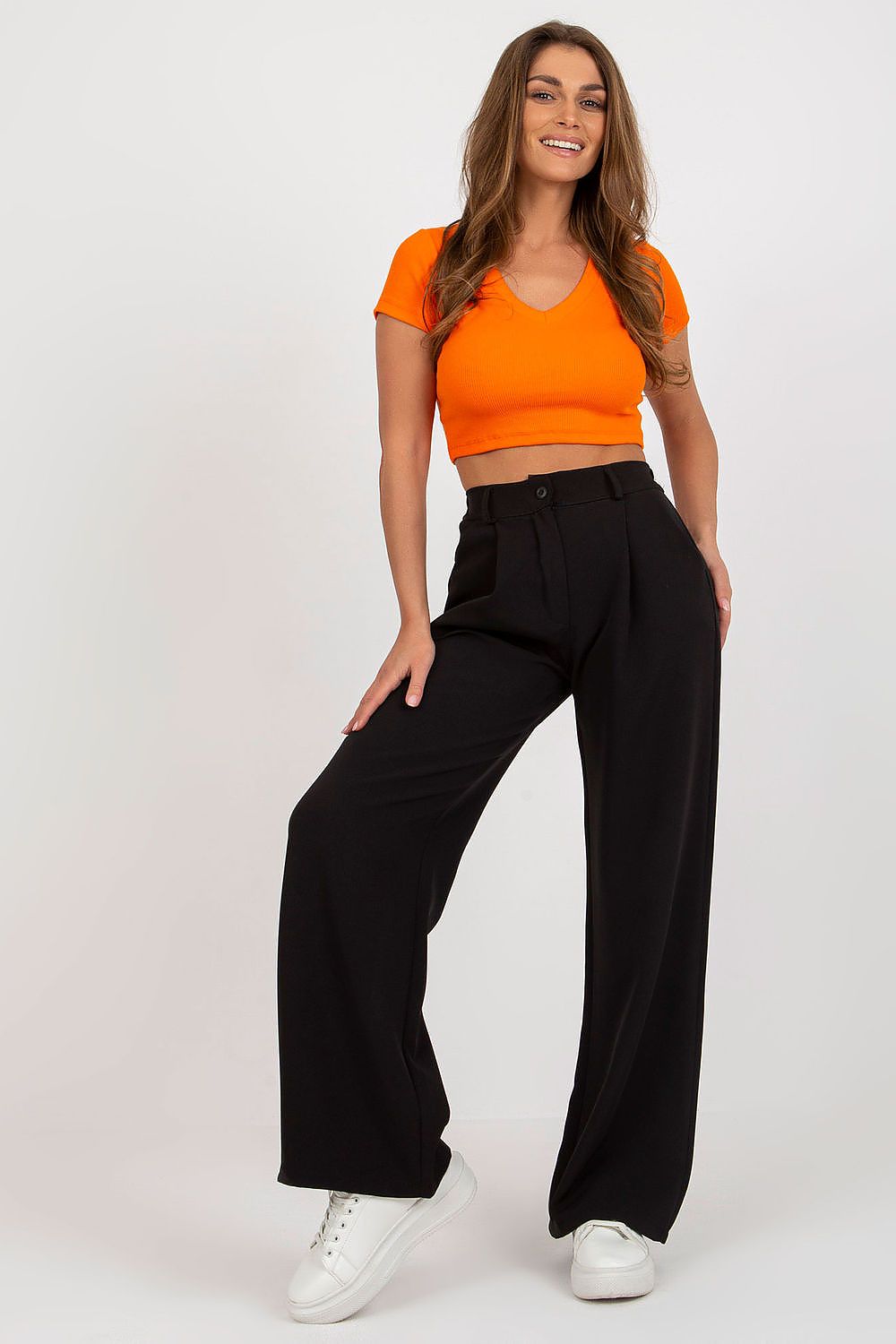 black women trousers front view