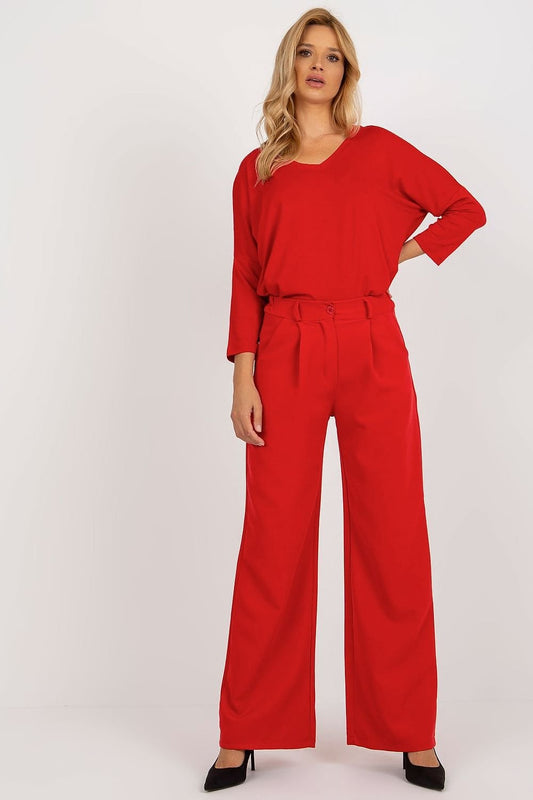 red women trousers front view