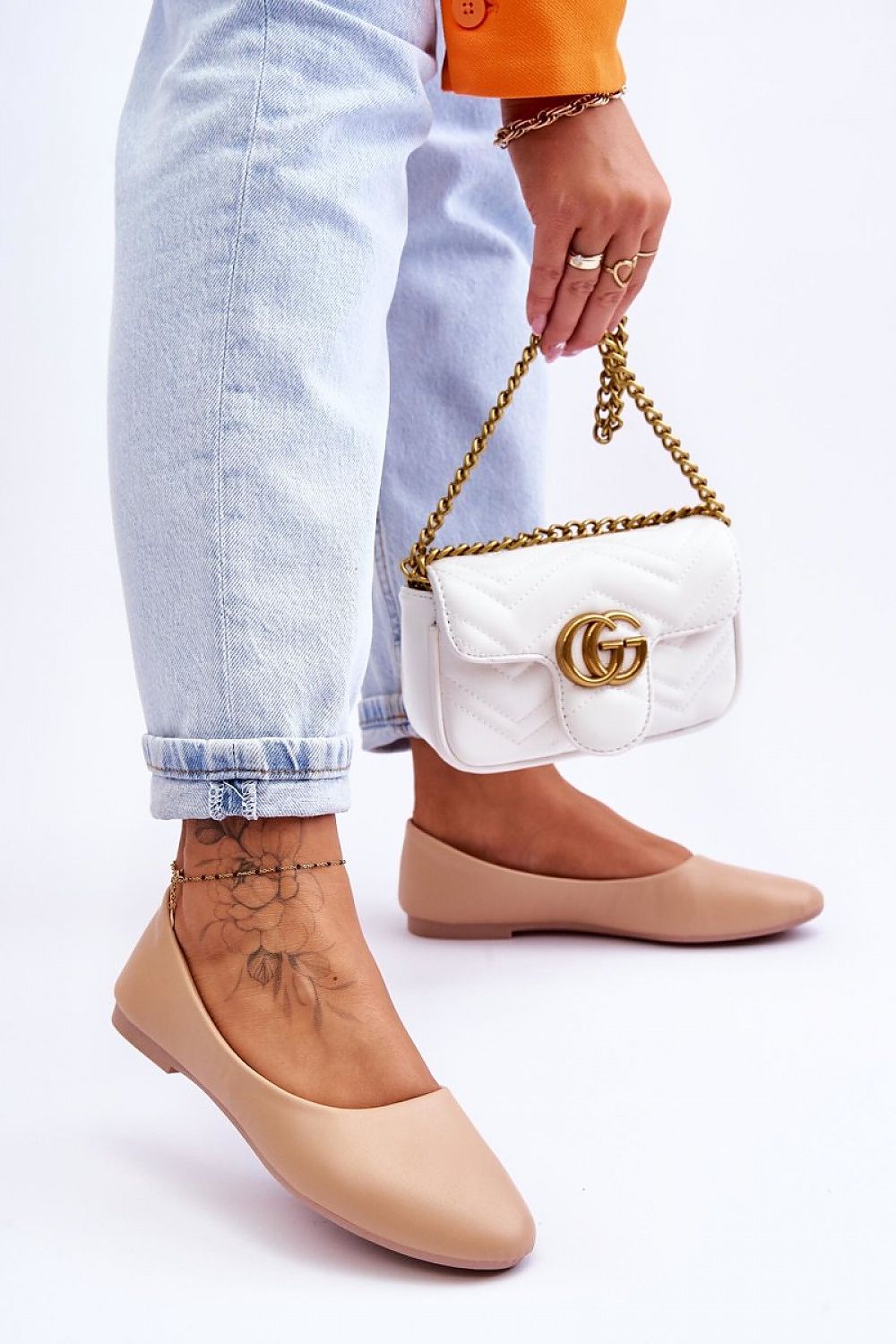 beige ballet flats alternate angle