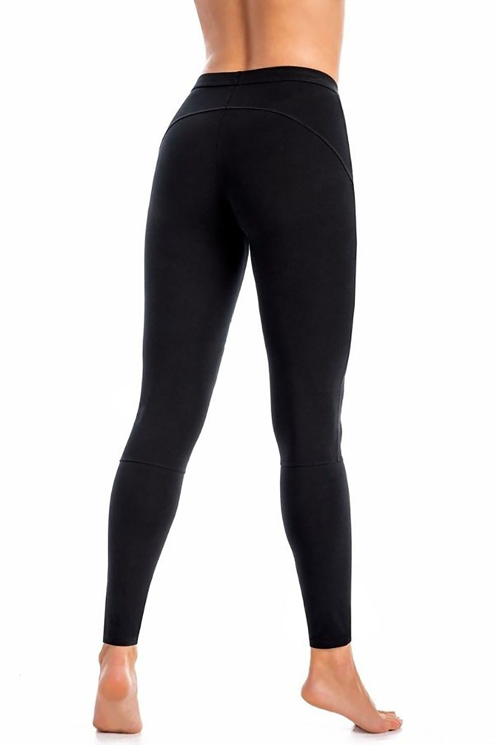 Women's black high-waist push-up ankle leggings by Teyli
