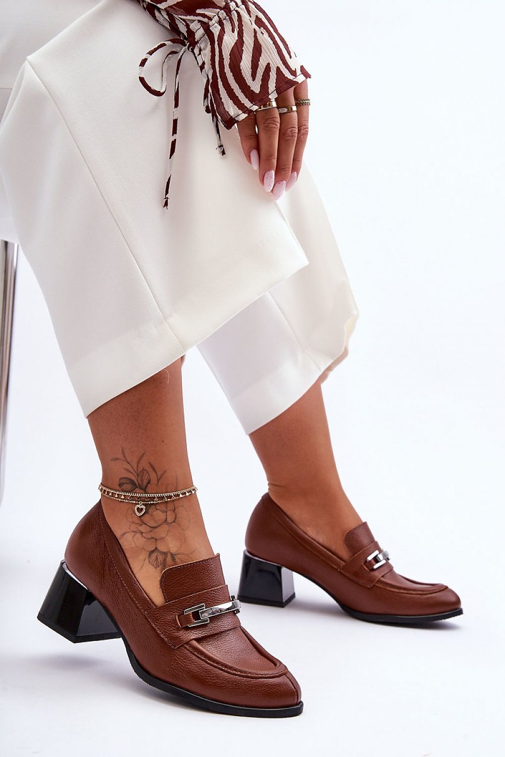 brown heel pumps alternate angle