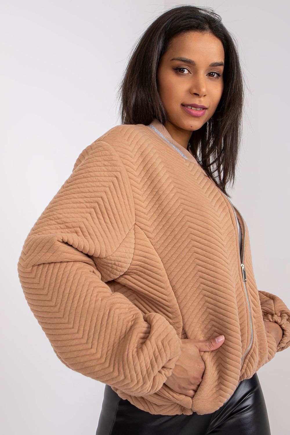 brown jacket alternate angle