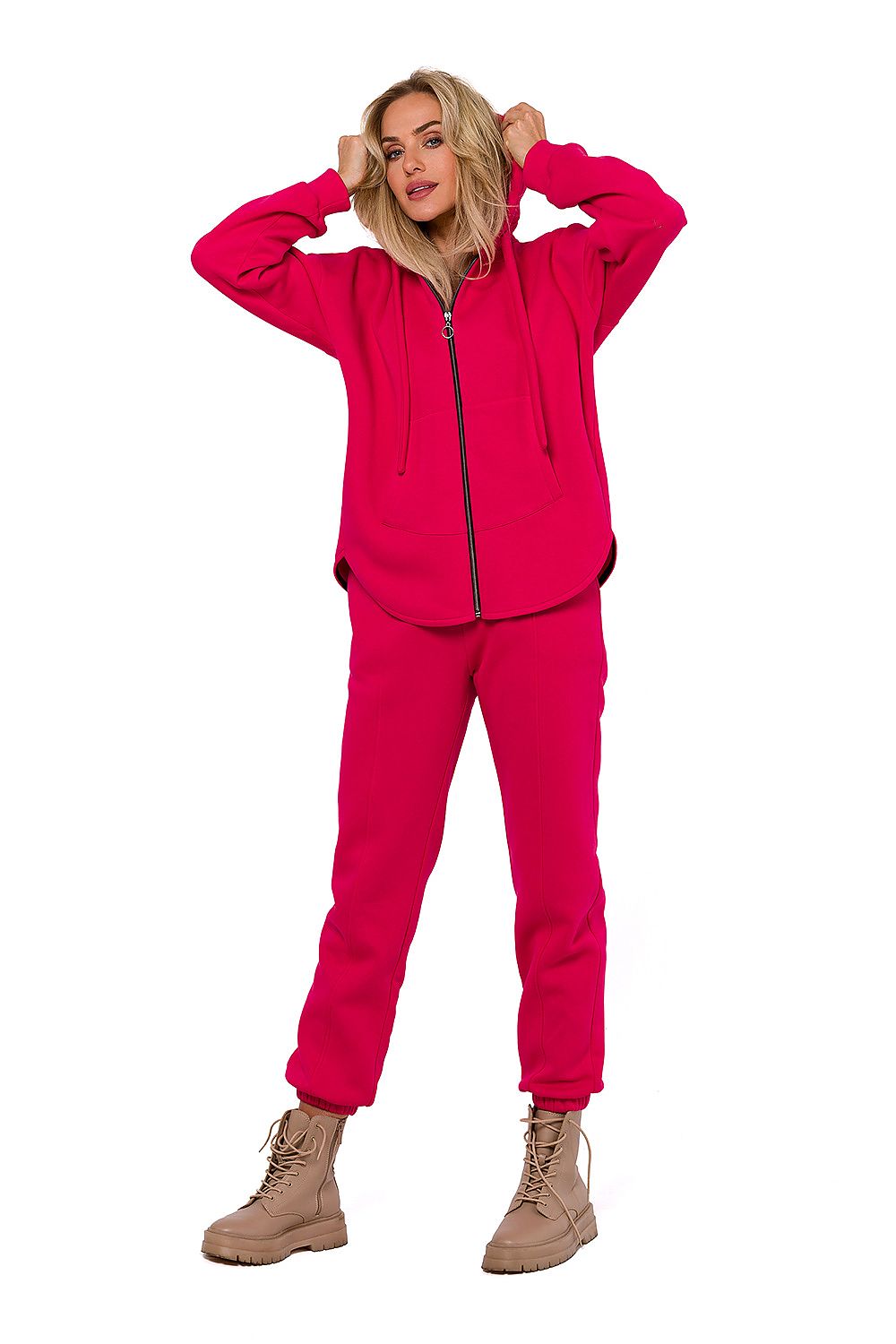 pink long sleeve sweatshirt alternate angle