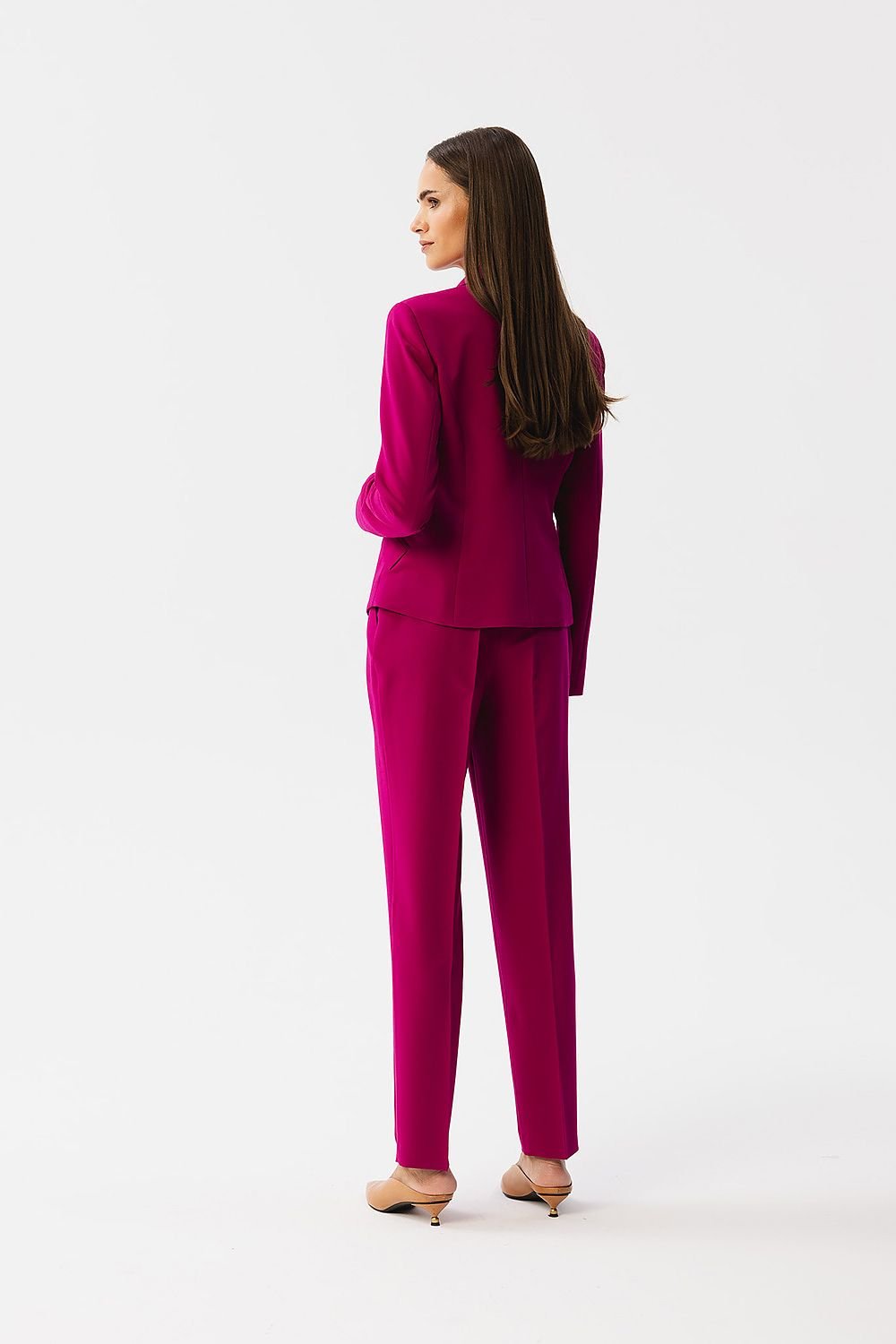 long sleeve asymmetrical violet long sleeve asymmetrical jacket detail view