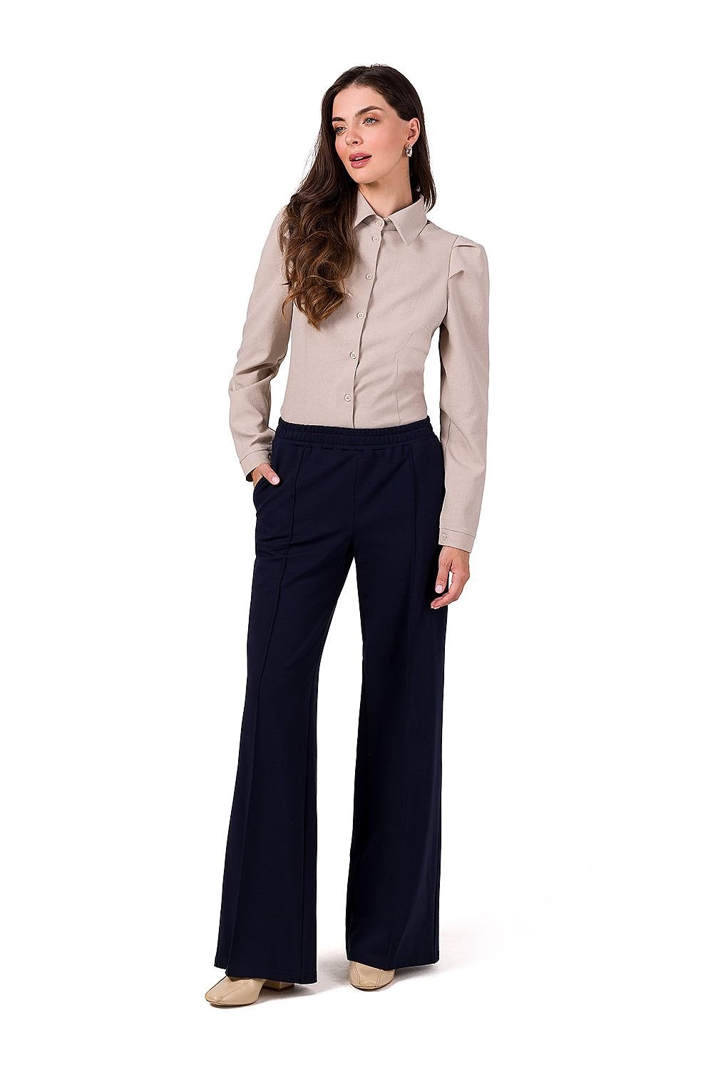 navy blue women trousers front view