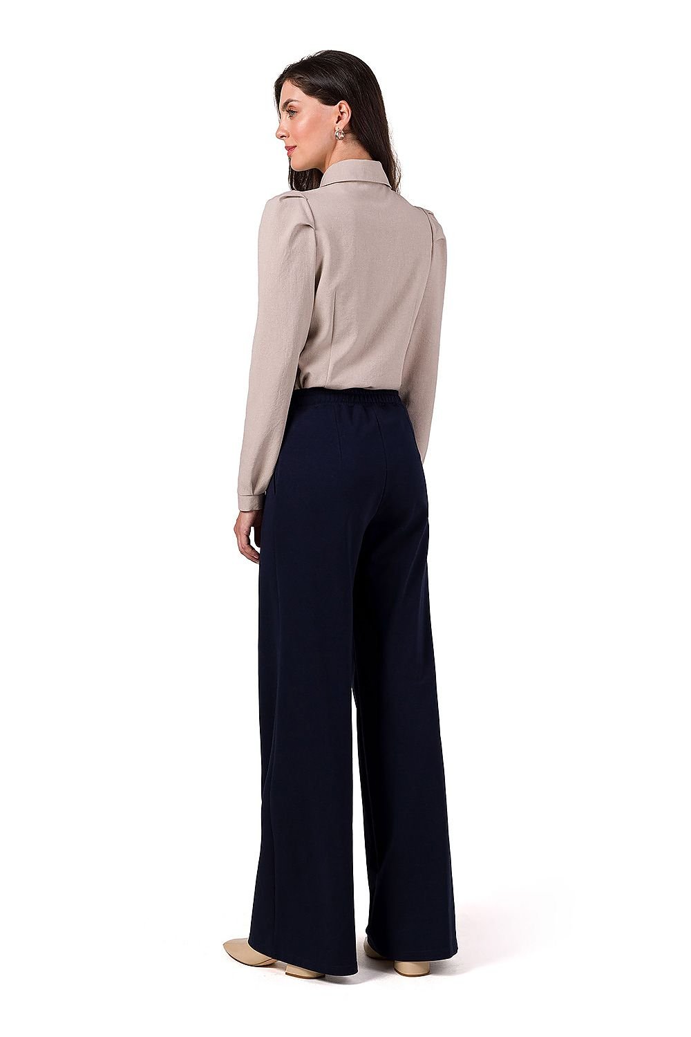 navy blue women trousers alternate angle