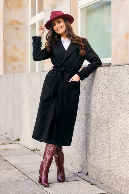 black belted coat alternate angle