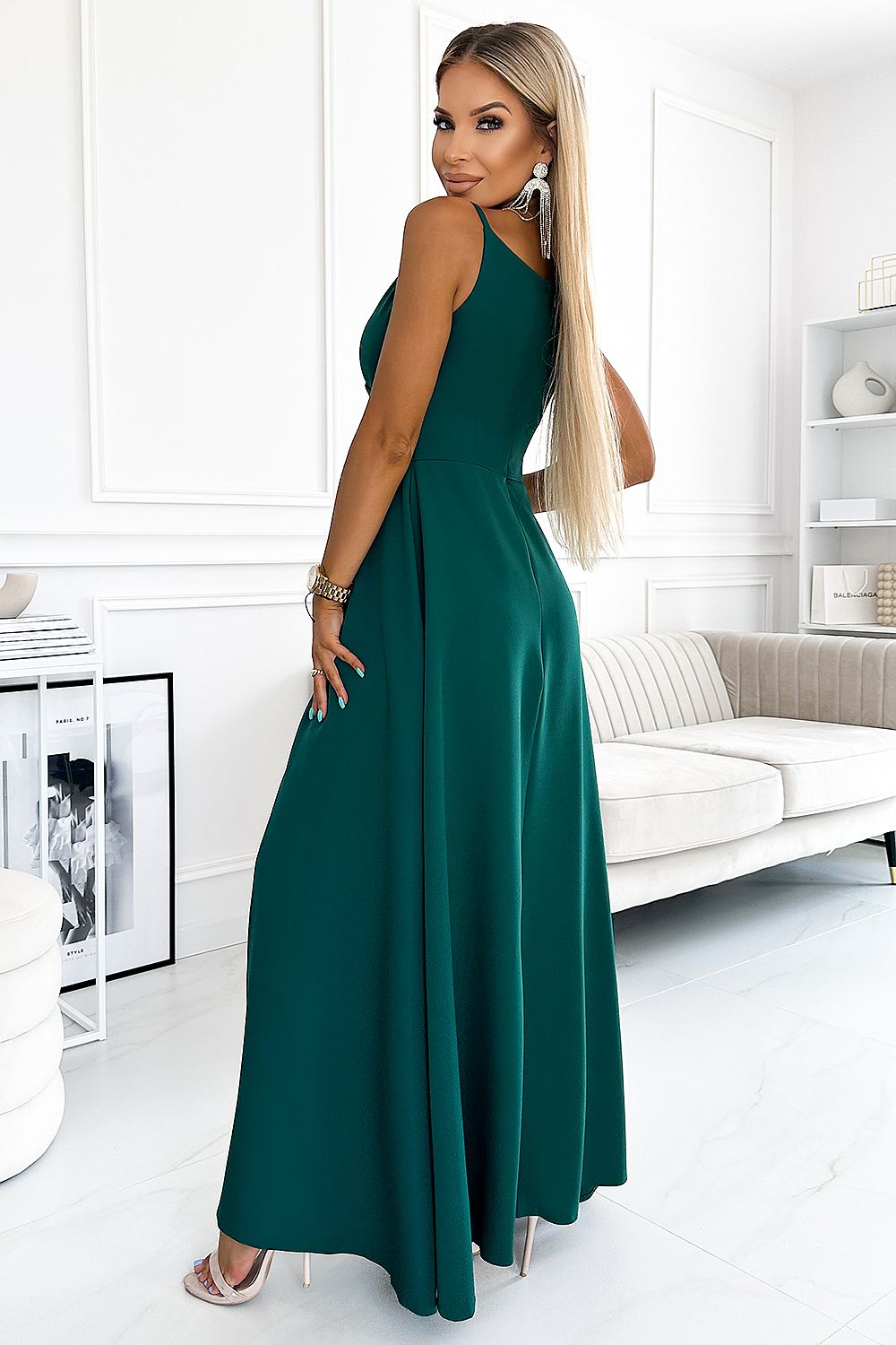 blue strapless maxi long dress view 24