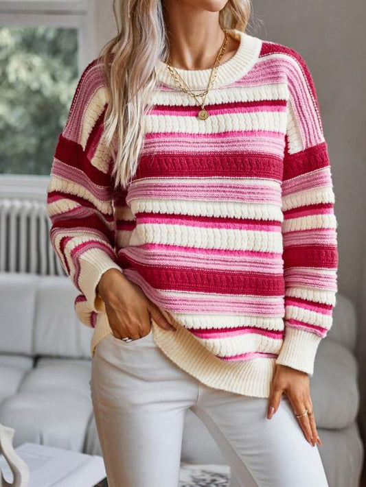 Autumn And Winter Casual Striped Sweater