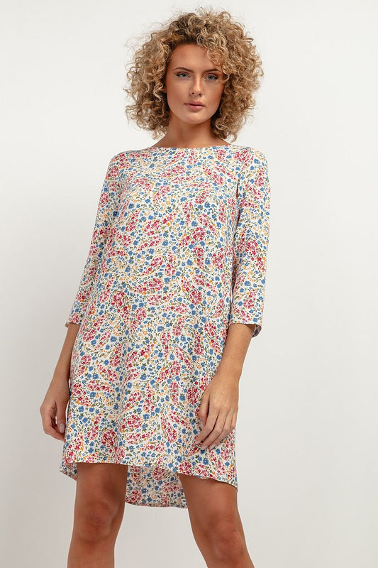 multicolor day dress front view