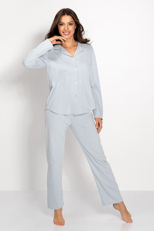 luxurious women's cotton pyjamas – comfortable, stylish sleepwear for relaxation & breastfeeding front view