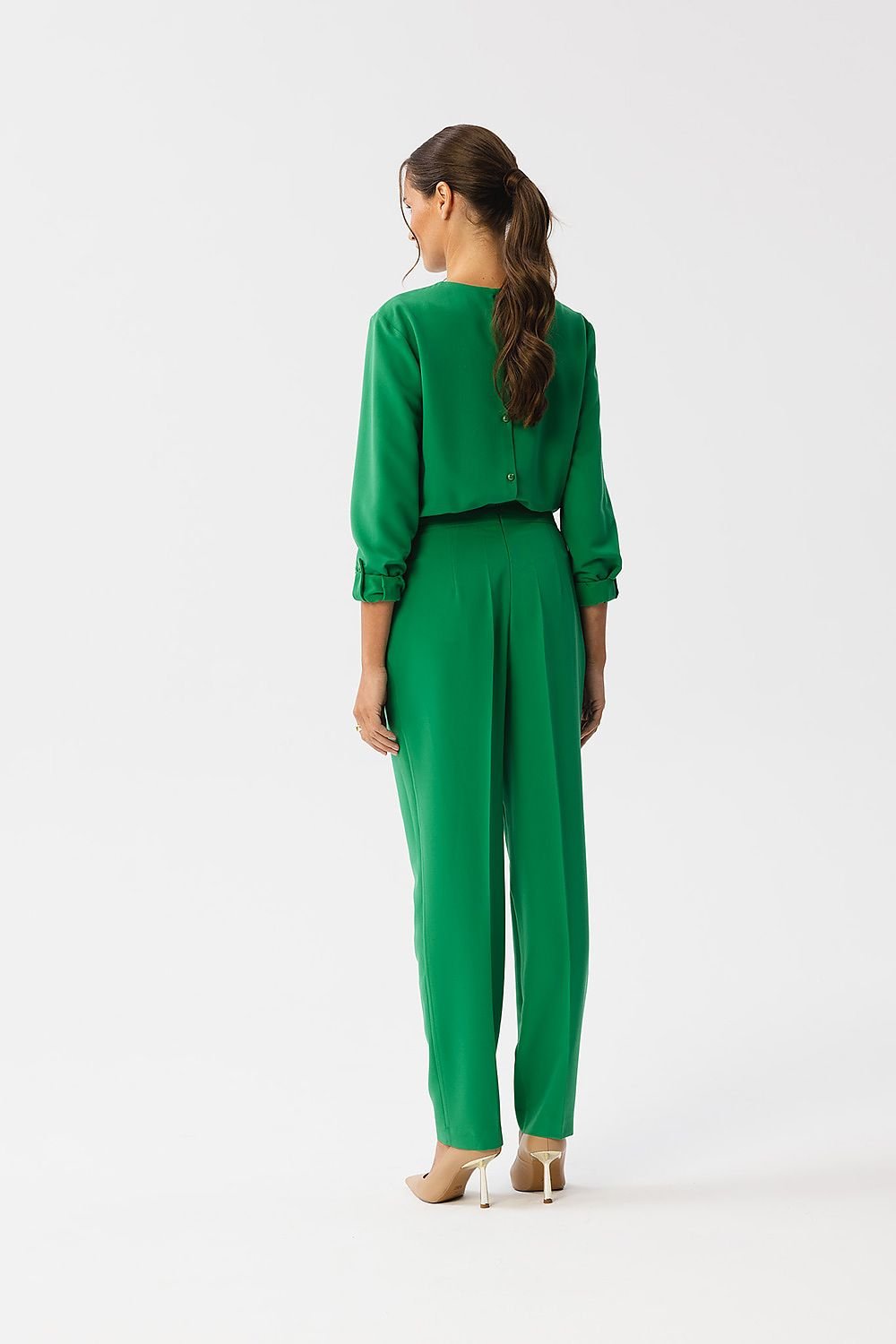 green long sleeve suit alternate angle