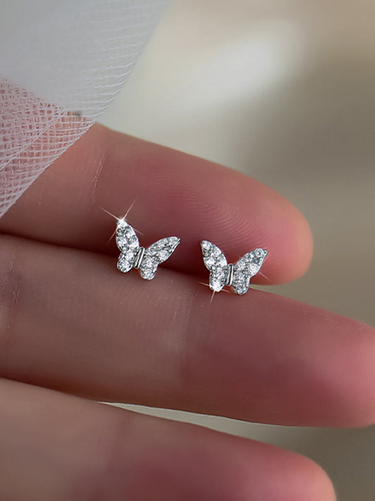 Fashion Niche Design Butterfly Silver Needle Earrings